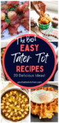 Pinterest collage pin featuring various tater tot recipes.
