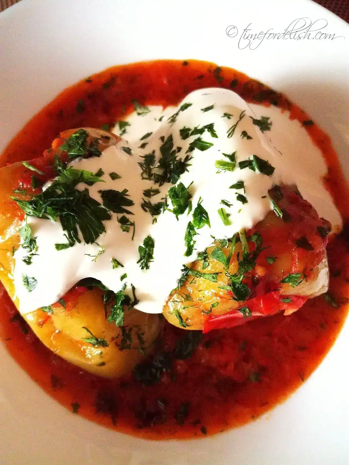 Romanian stuffed peppers.