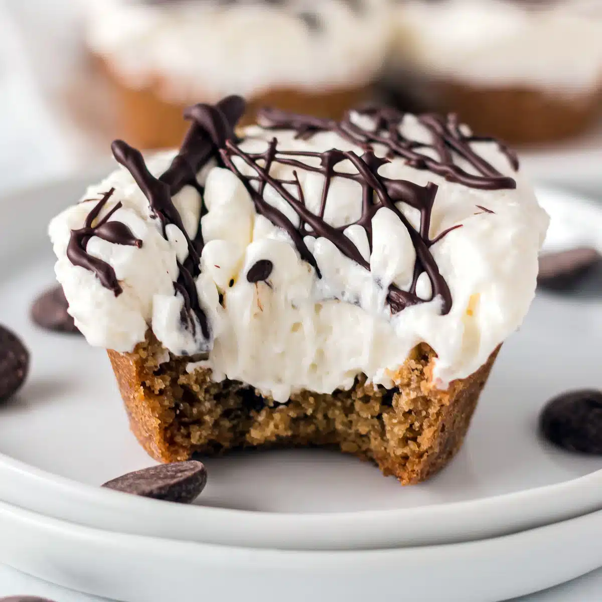 Chocolate chip cookie cup with cheesecake fluff.