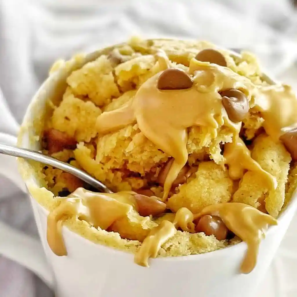 Peanut butter mug cake.