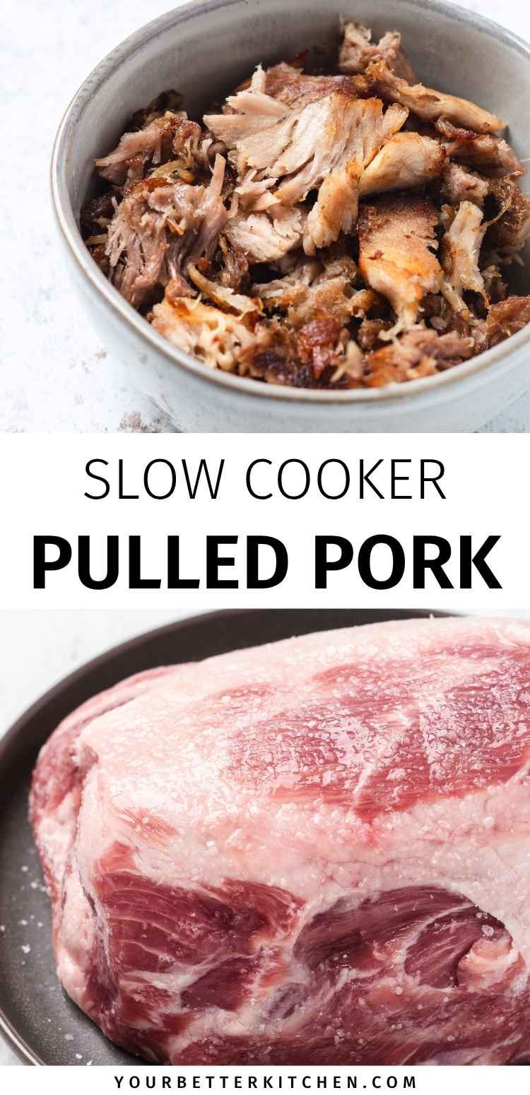 Pin image that reads, "Slow Cooker Pulled Pork."