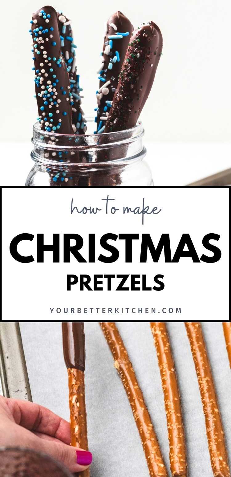 Pin image that reads, "how to make Christmas Pretzels."