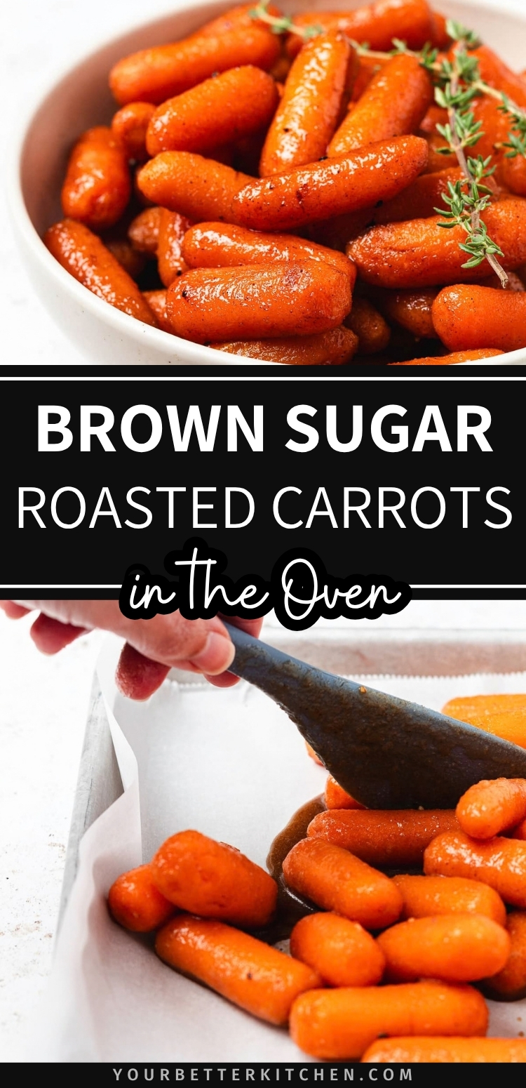 Pin Image for Brown Sugar Roasted Carrots in the Oven